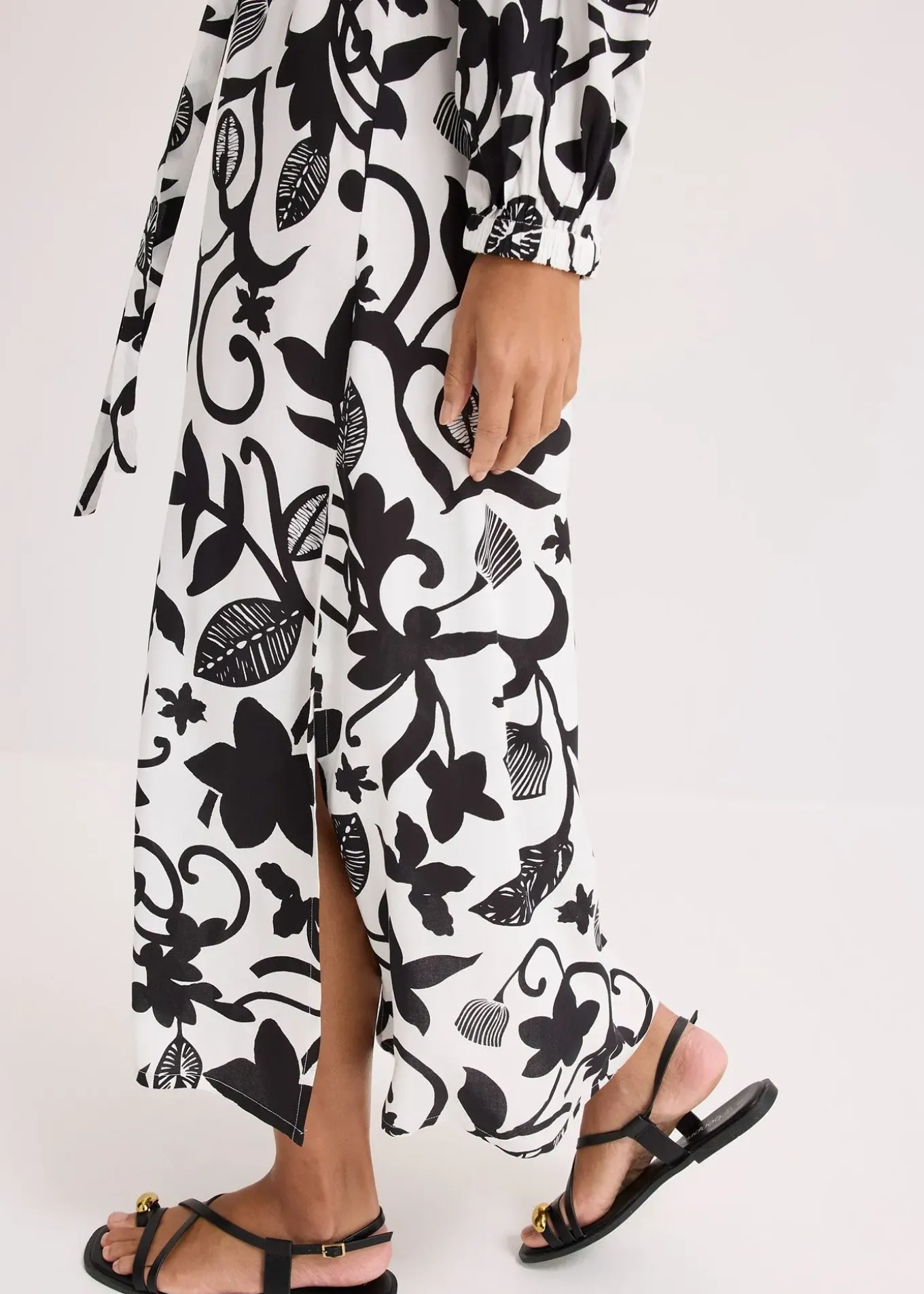 Robe caftan en viscose fluide