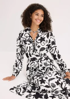 Robe caftan en viscose fluide