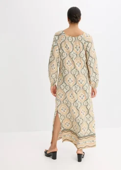 Robe caftan imprimée en viscose fluide