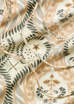 Robe caftan imprimée en viscose fluide