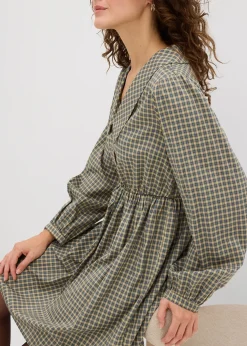 Robe chemise à carreaux