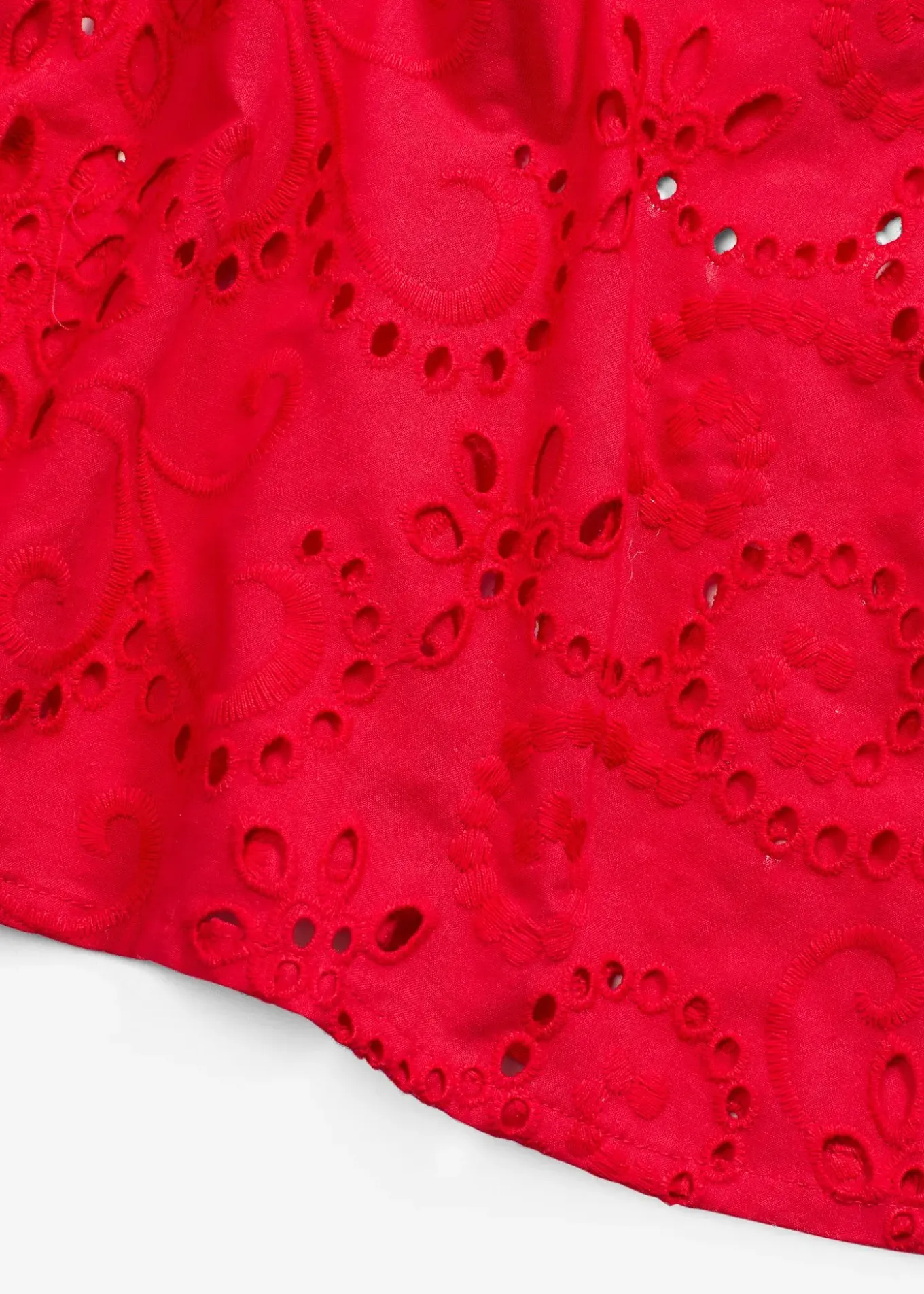 Robe chemise en broderie anglaise, 100% coton