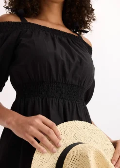 Robe col Bardot 100% coton