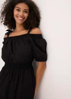 Robe col Bardot 100% coton