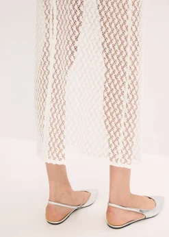 Robe col Bardot avec dentelle