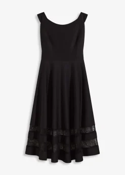 Robe col Bardot avec dentelle