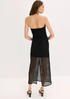 Robe col Bardot avec dentelle