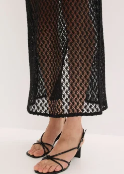 Robe col Bardot avec dentelle