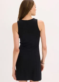 Robe courte à boutons décoratifs