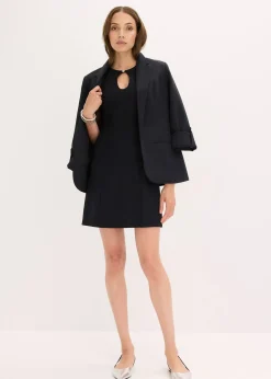 Robe courte à boutons décoratifs