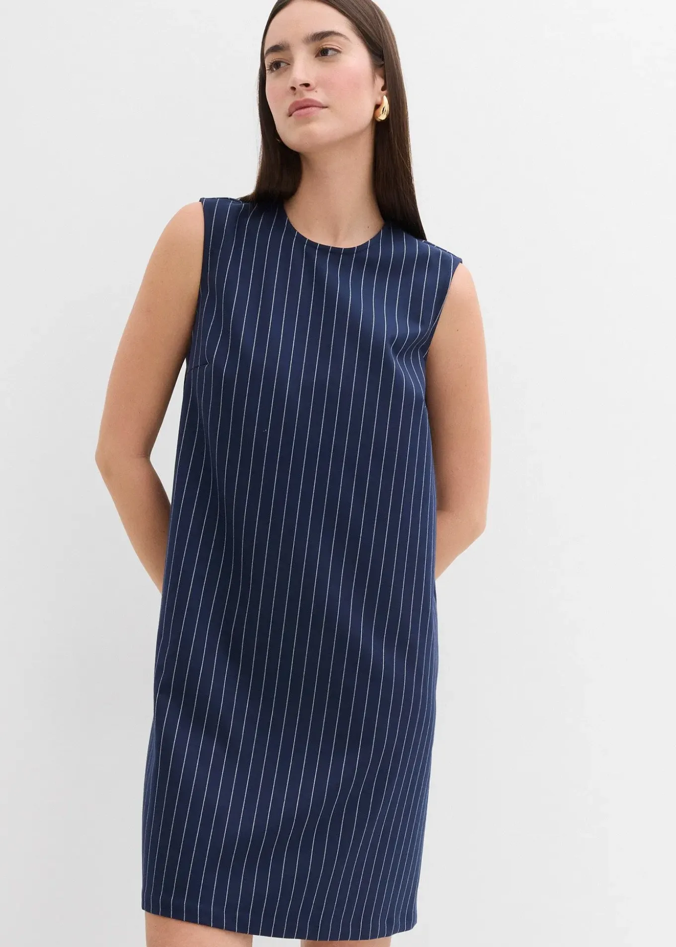 Robe courte à rayures tennis, viscose mélangée