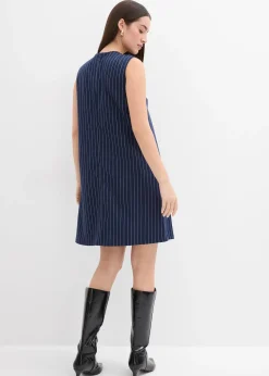 Robe courte à rayures tennis, viscose mélangée