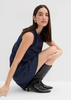 Robe courte à rayures tennis, viscose mélangée