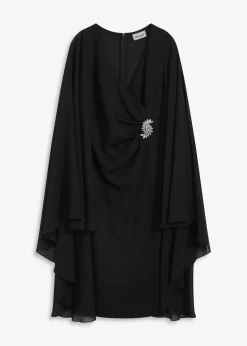 Robe courte avec cape en mousseline