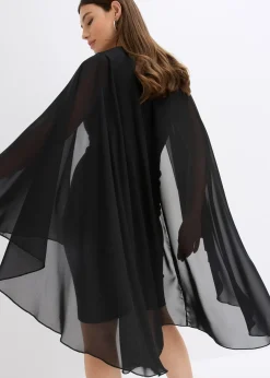 Robe courte avec cape en mousseline