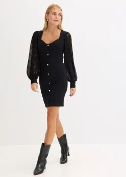 Robe courte avec décolleté plongeant