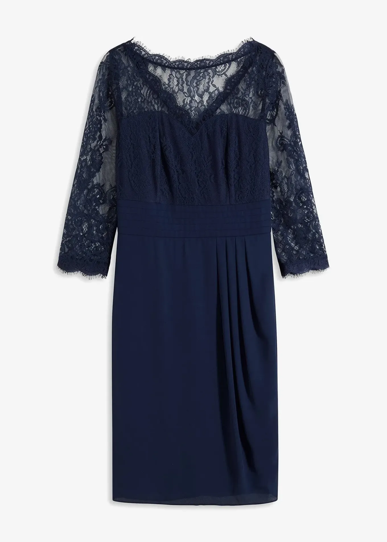 Robe courte avec empiècement dentelle