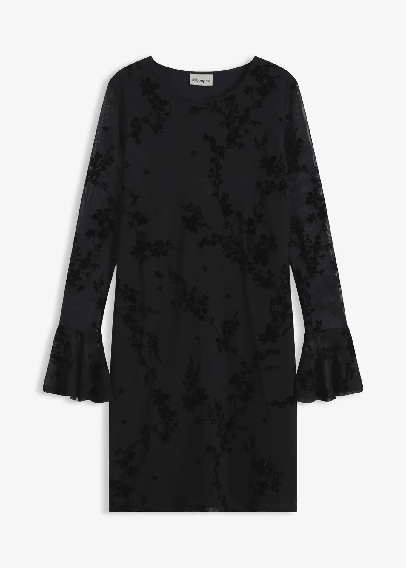 Robe courte avec manches en mesh