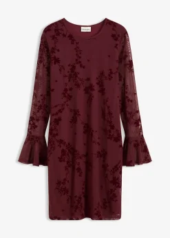 Robe courte avec manches en mesh