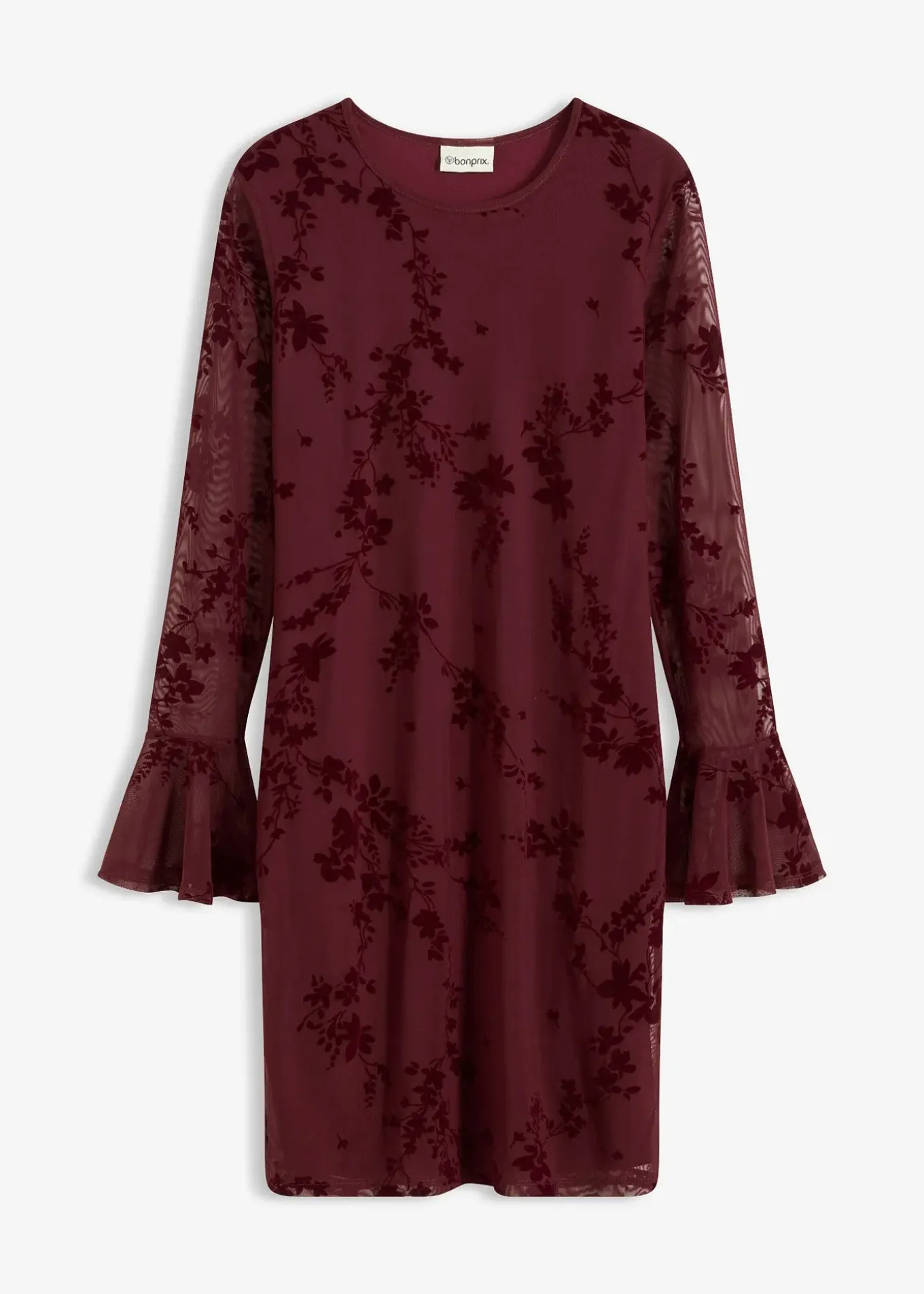 Robe courte avec manches en mesh