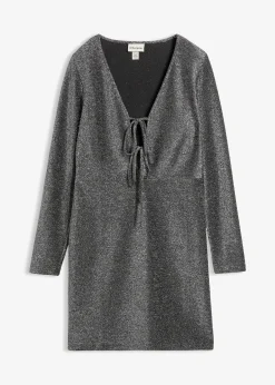 Robe courte brillante avec nœuds