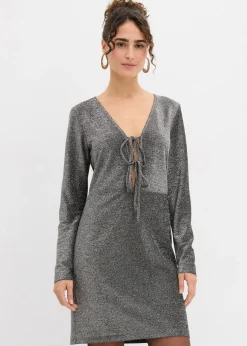 Robe courte brillante avec nœuds