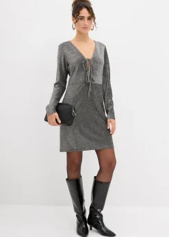 Robe courte brillante avec nœuds