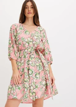 Robe courte en douce viscose mélangée