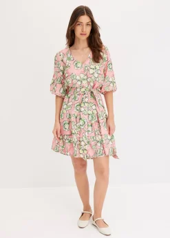 Robe courte en douce viscose mélangée