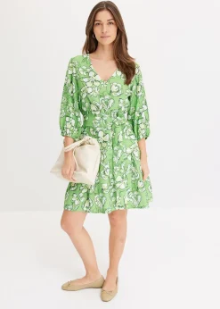 Robe courte en douce viscose mélangée