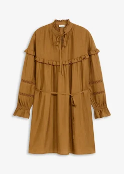 Robe courte en fine viscose mélangée