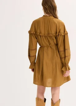 Robe courte en fine viscose mélangée