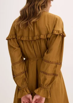 Robe courte en fine viscose mélangée