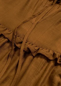 Robe courte en fine viscose mélangée