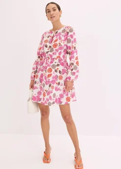 Robe courte en gaze de coton