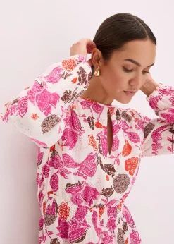 Robe courte en gaze de coton