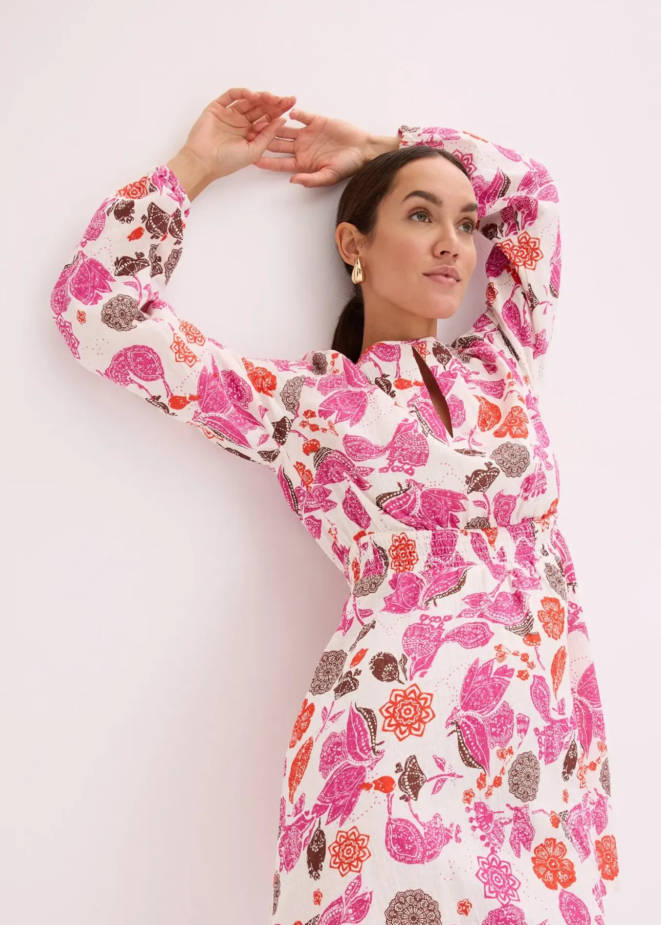 Robe courte en gaze de coton