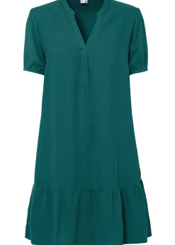 Robe courte en gaze de coton