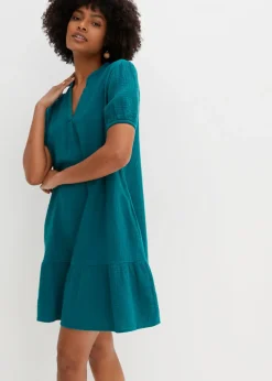 Robe courte en gaze de coton