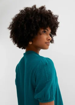 Robe courte en gaze de coton