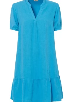 Robe courte en gaze de coton