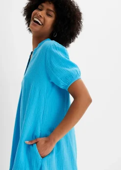 Robe courte en gaze de coton