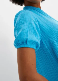 Robe courte en gaze de coton