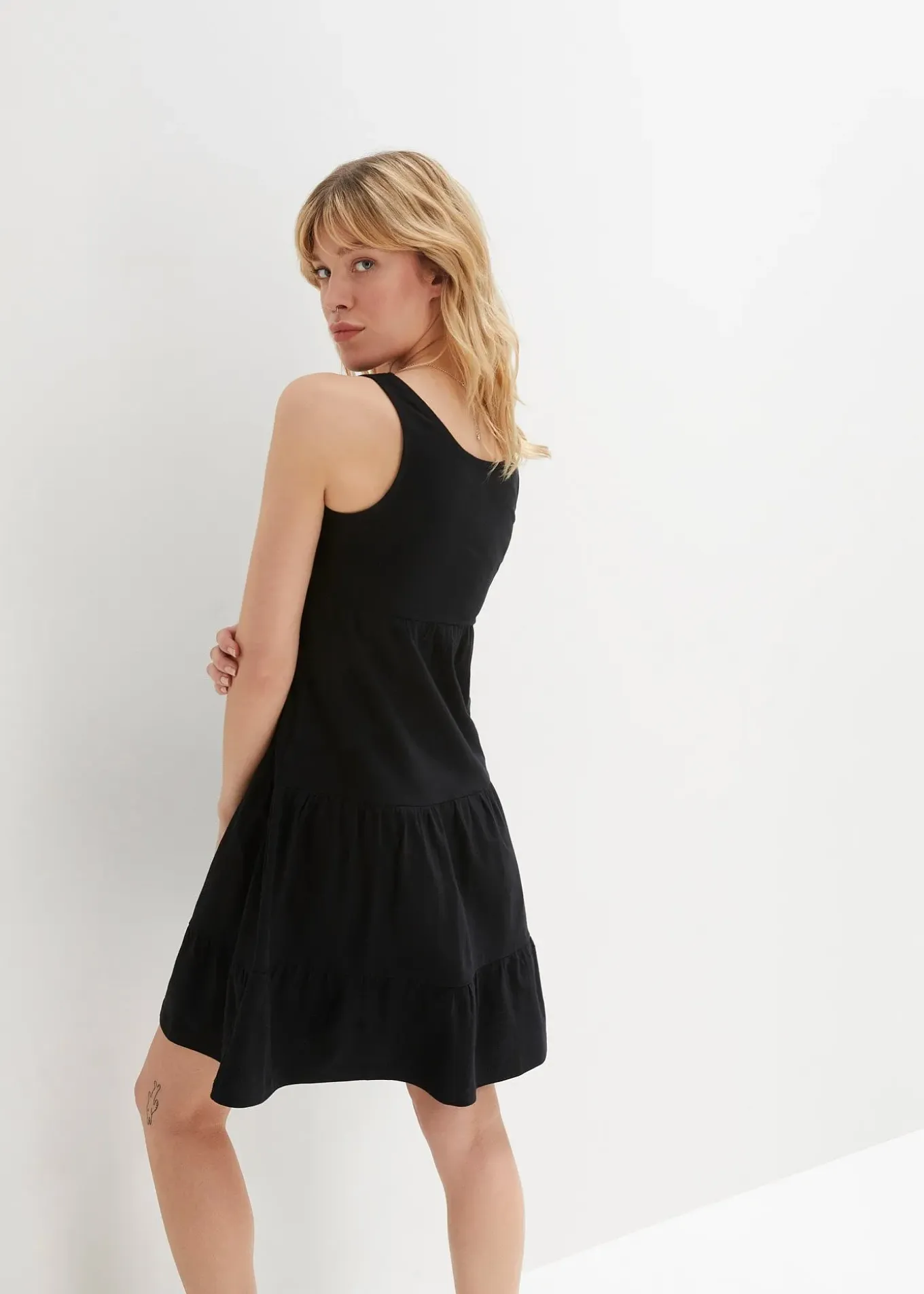 Robe courte en jersey coton