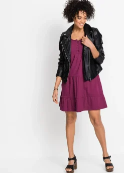 Robe courte en jersey coton