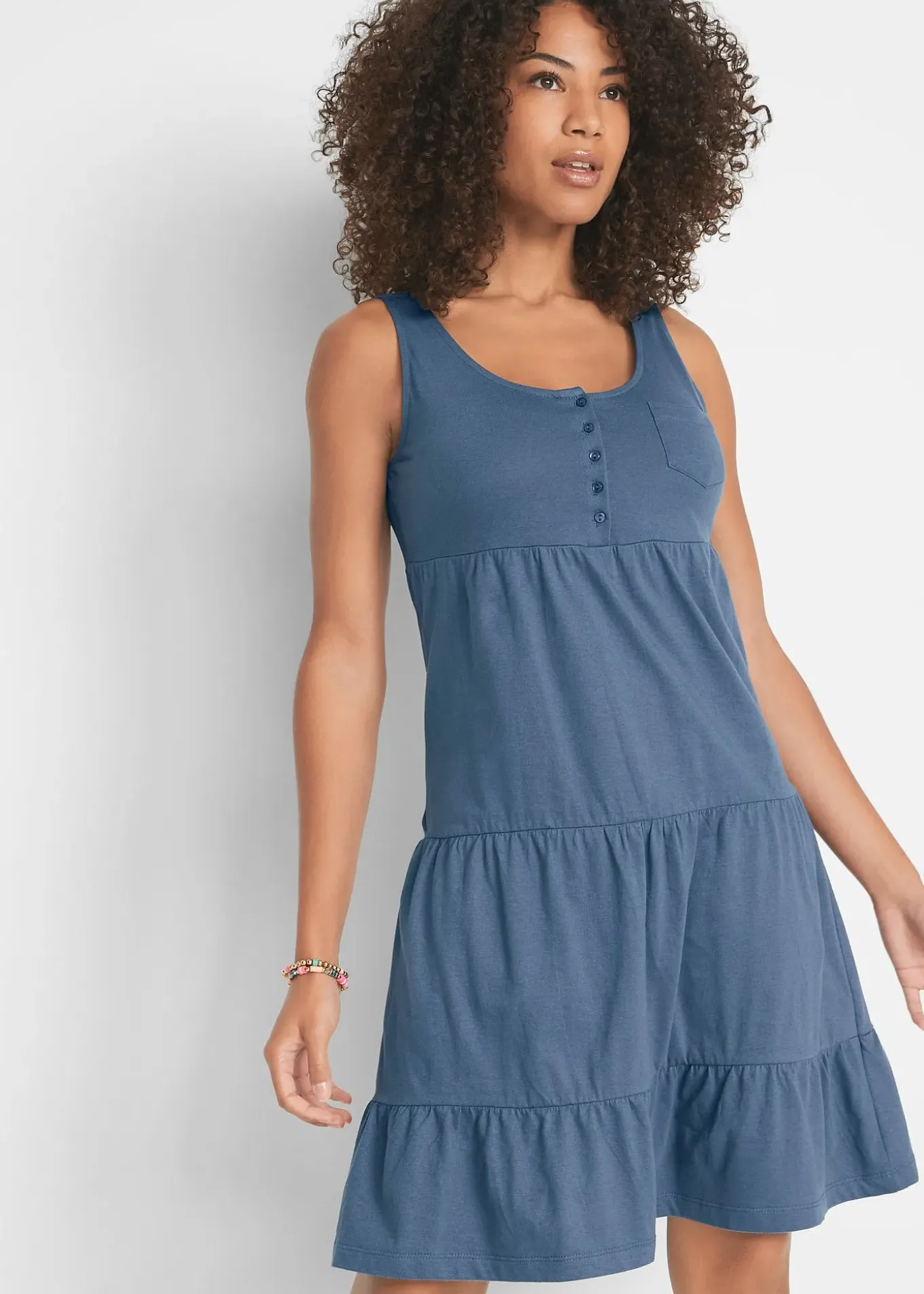 Robe courte en jersey coton