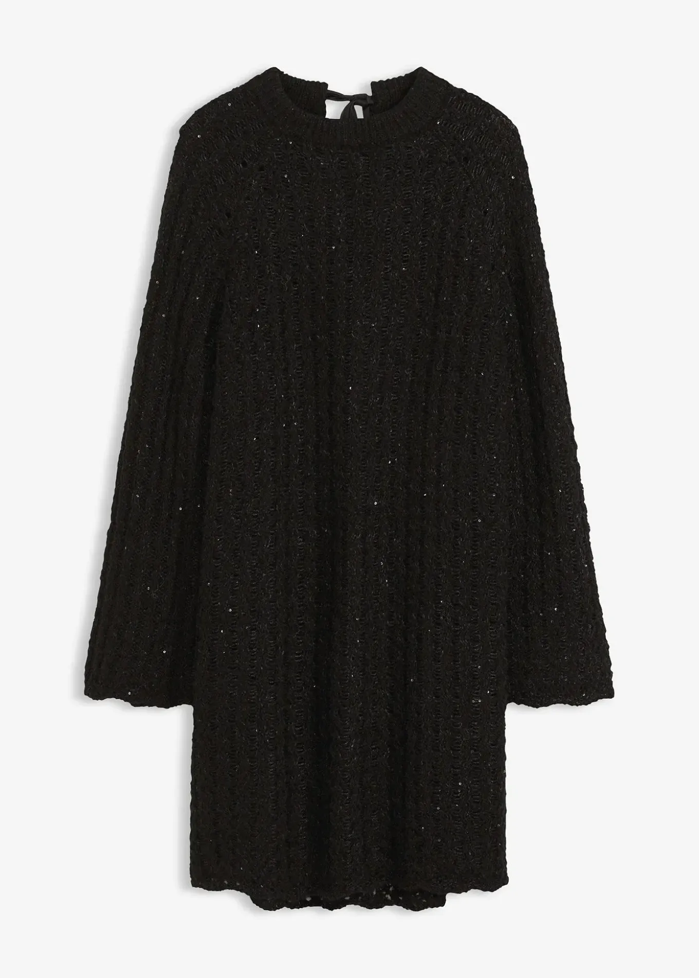 Robe courte en maille à nœud en satin, légèrement transparente