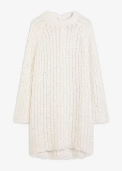 Robe courte en maille à nœud en satin, légèrement transparente