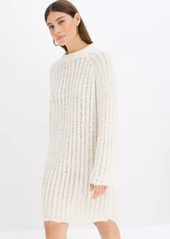 Robe courte en maille à nœud en satin, légèrement transparente