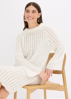 Robe courte en maille à nœud en satin, légèrement transparente